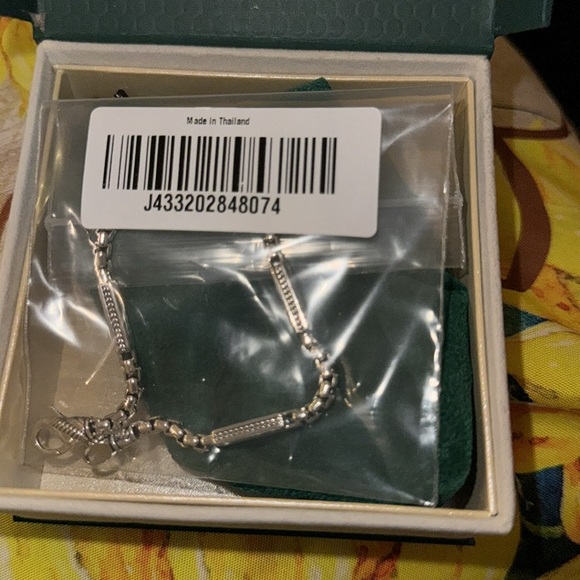 JAISS Heritage Texture Station 3.7mm Box Chain Bracelet style hammered see video - Picture 6 of 9